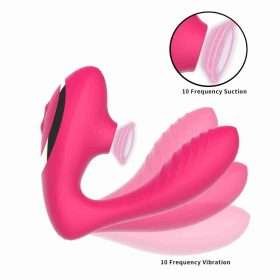 Vibrador y Succionador Doble a Prueba de Agua : Todo en uno, Vibrador y succionador de clitoris, pezones y hasta tus malos pensamientos